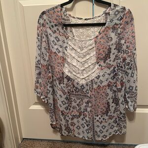 Floral and Lace Blouse